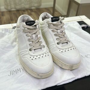Jimmy Choo Men’s Hawaii Sneakers (White) (Sz 10.5 US 43.5 EU)
